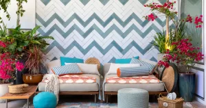 Ambiente externo CASACOR decorado com vasos Organne Linha Atlantis